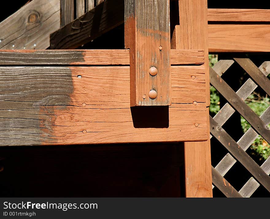 Detail of deck stain