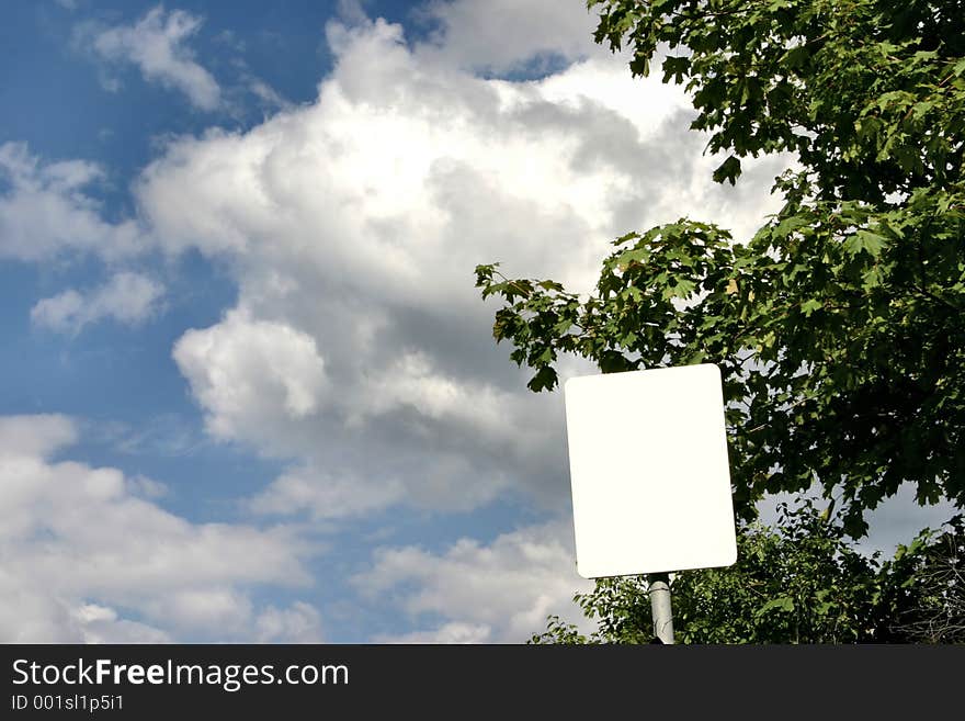 Empty Sign post against the sky