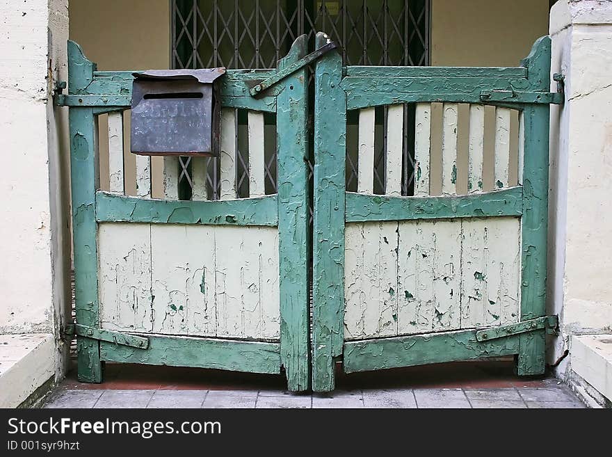 Wooden door gate