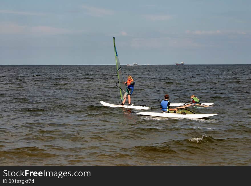 Windsurfing lesson