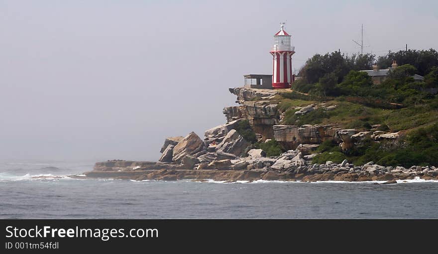 The Hornby Lighthouse, Sydney, Australia. Viewed from Sydney Harbour.