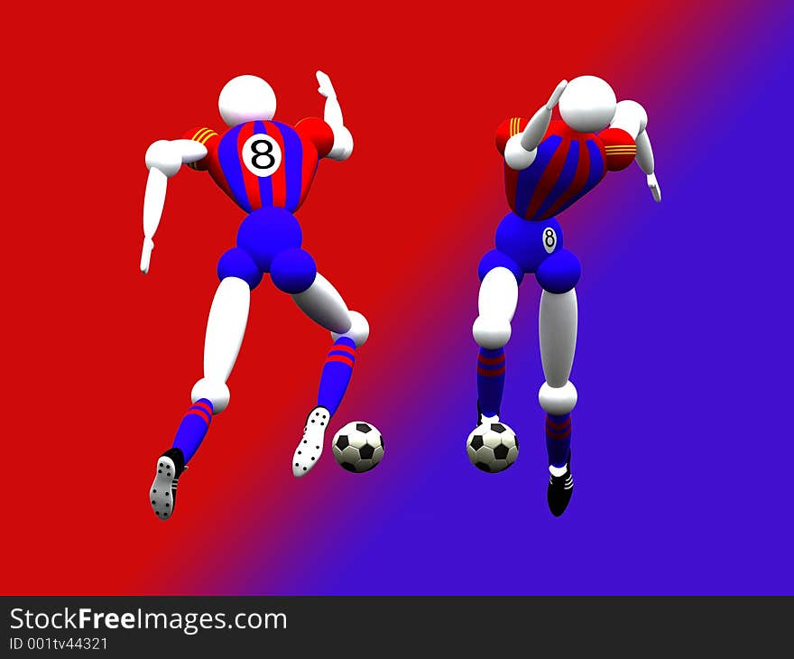 3d Soccer Team. 3d Soccer Team