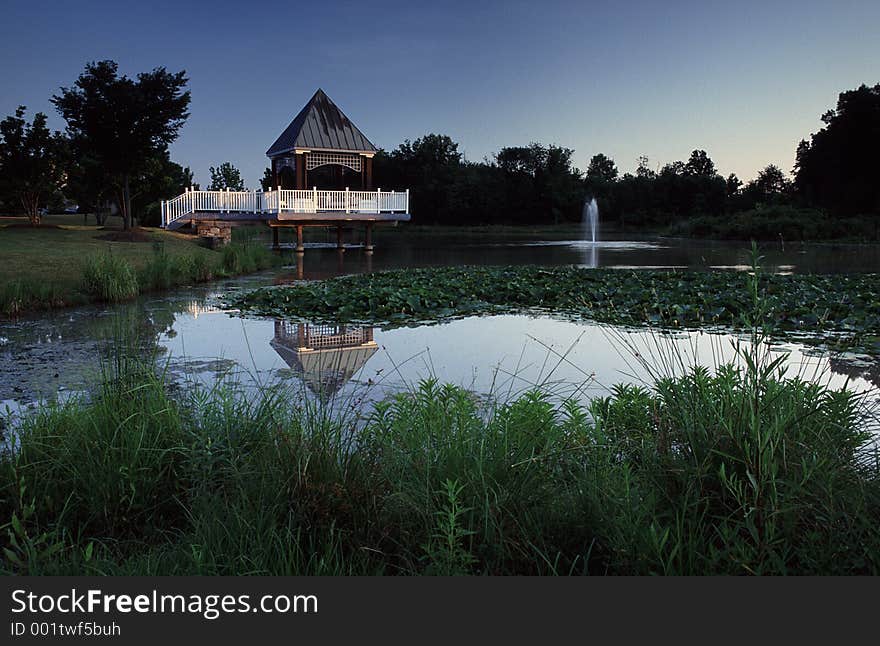 Gazeebo over Pond