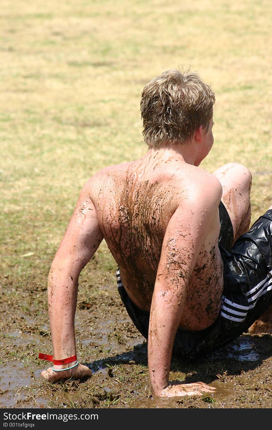 Landing in the mud on your backside. Landing in the mud on your backside