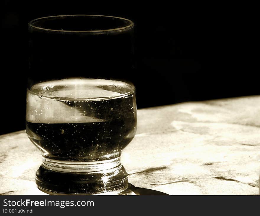 Shot of a glass of water. Shot of a glass of water