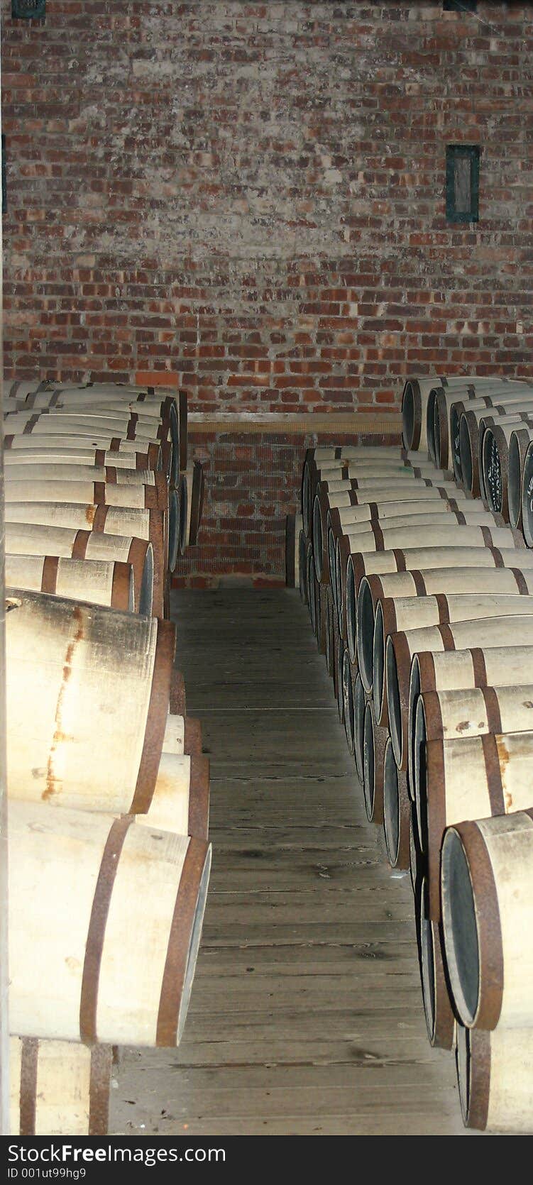 Barrels stacked at fort pulaski