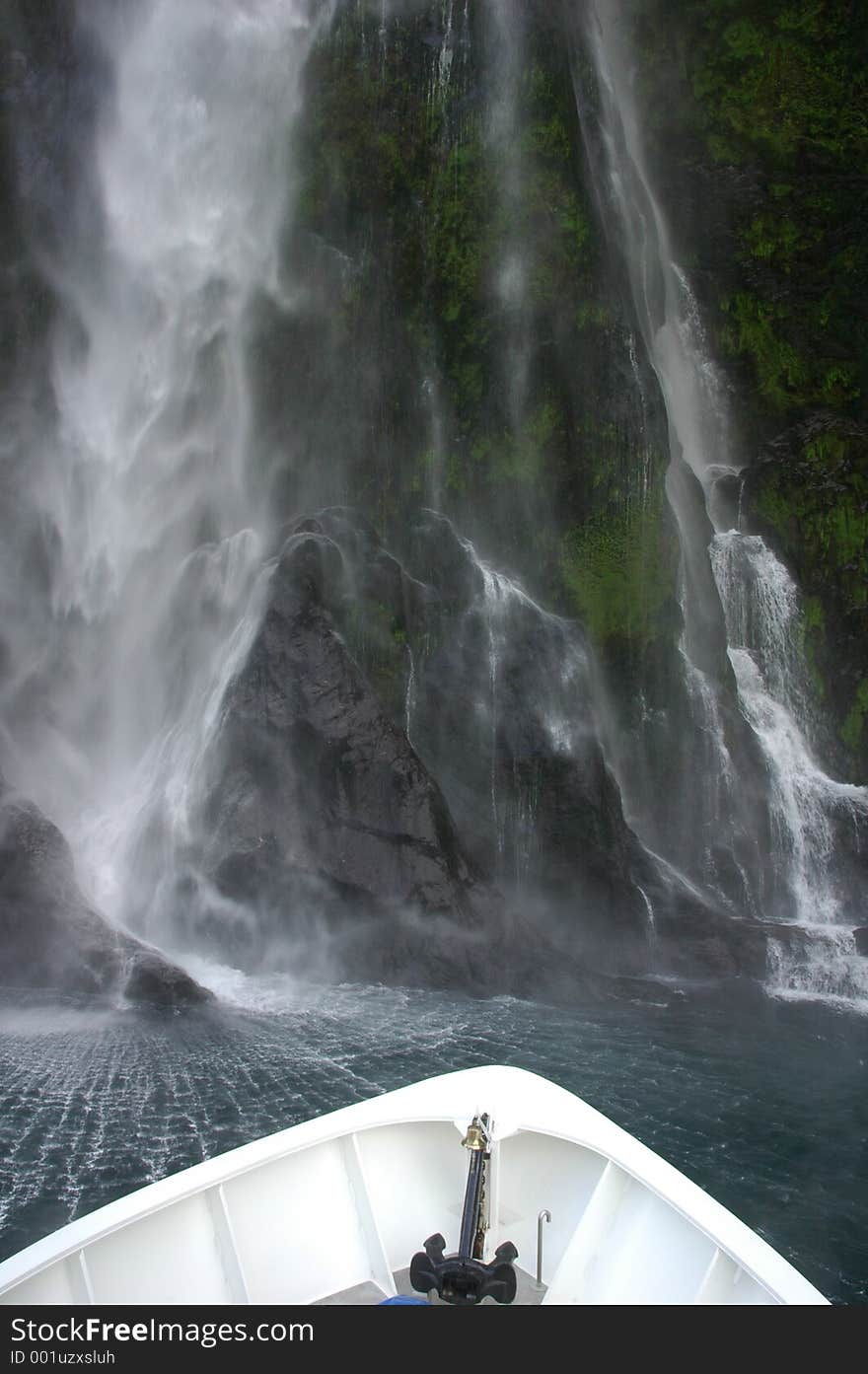 Cruise and waterfall