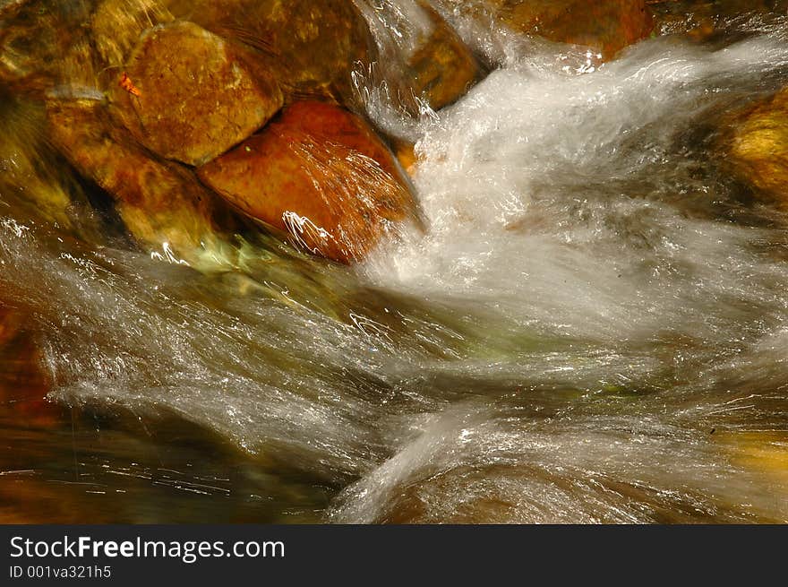 Water Flowing Over The Rocks