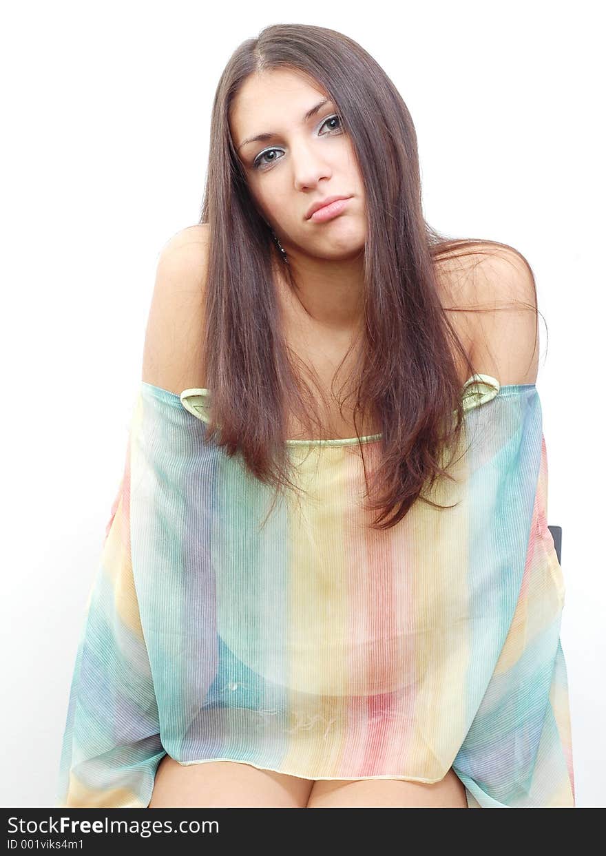 Pretty brunette relaxing at the spa. Pretty brunette relaxing at the spa