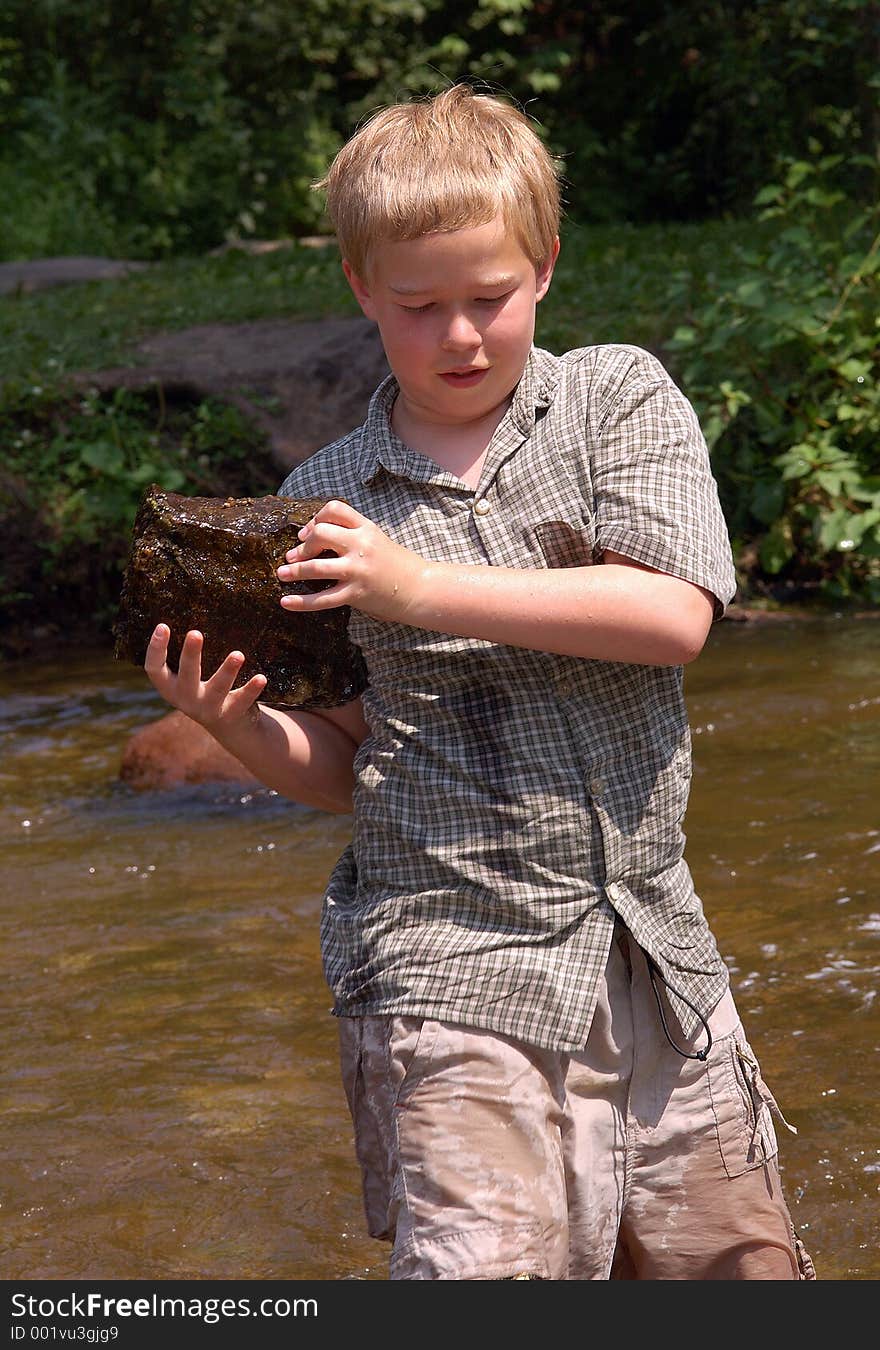 Building A Dam In Minnehaha Creek