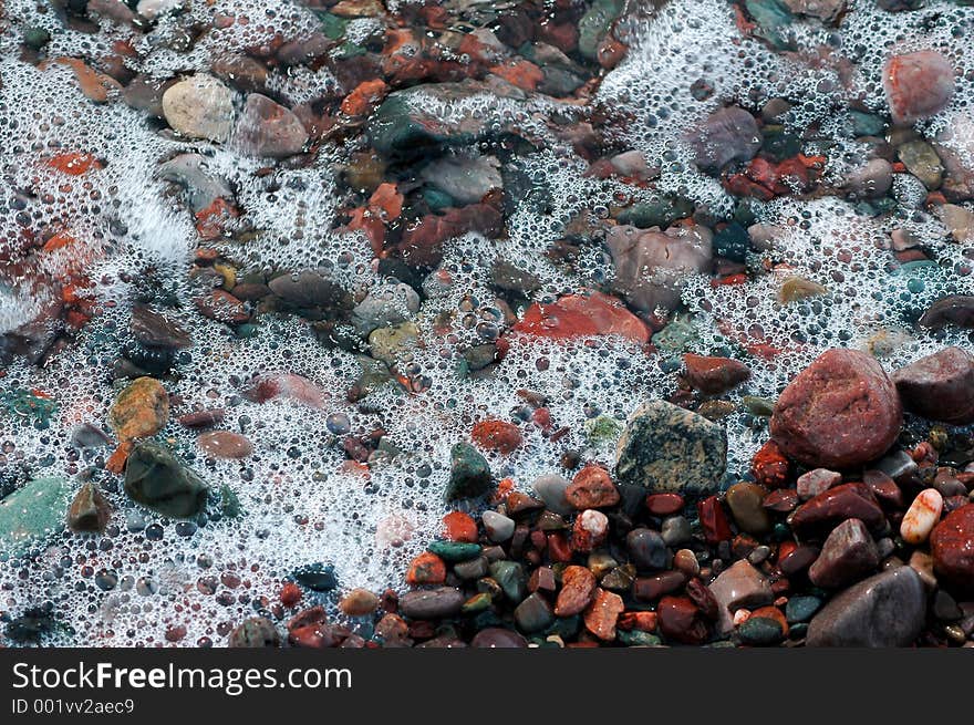 Colored Stones On Ocean Shore 1