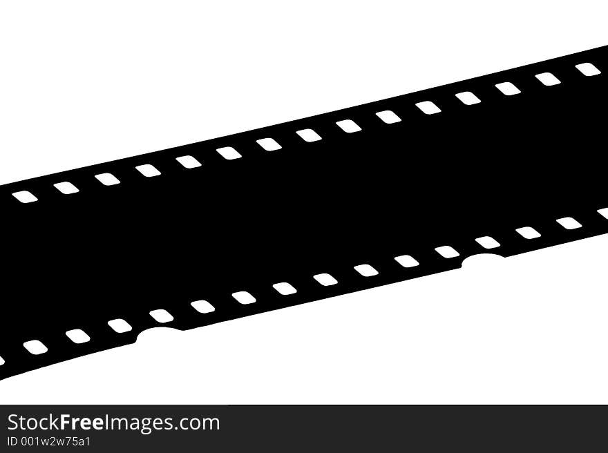 Just the basic shape of a strip of 35mm film in black. Just the basic shape of a strip of 35mm film in black