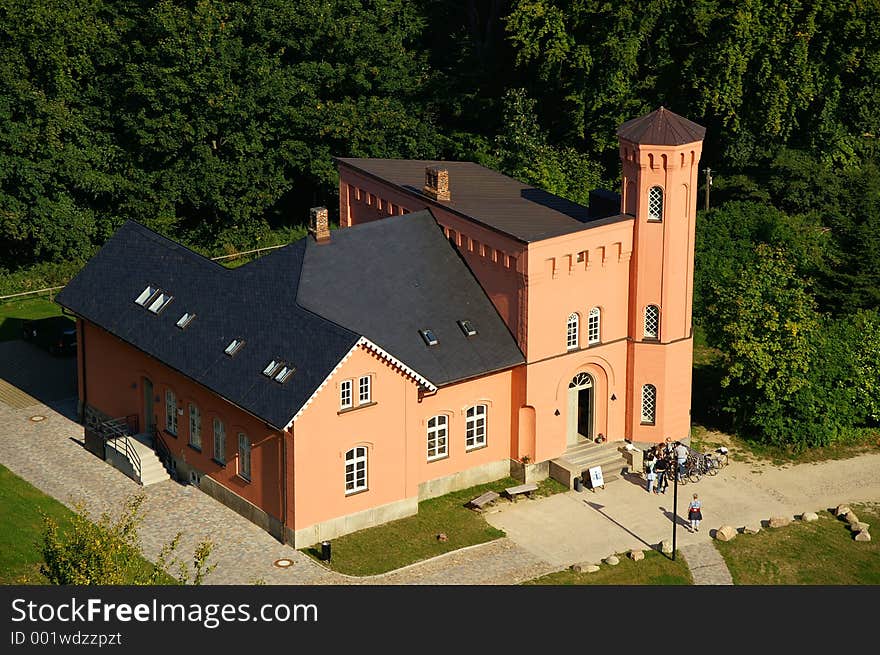 Orange Castle in the woods. Orange Castle in the woods