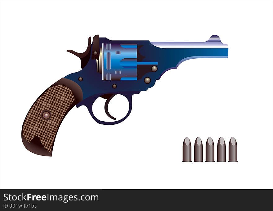 Blue revolver