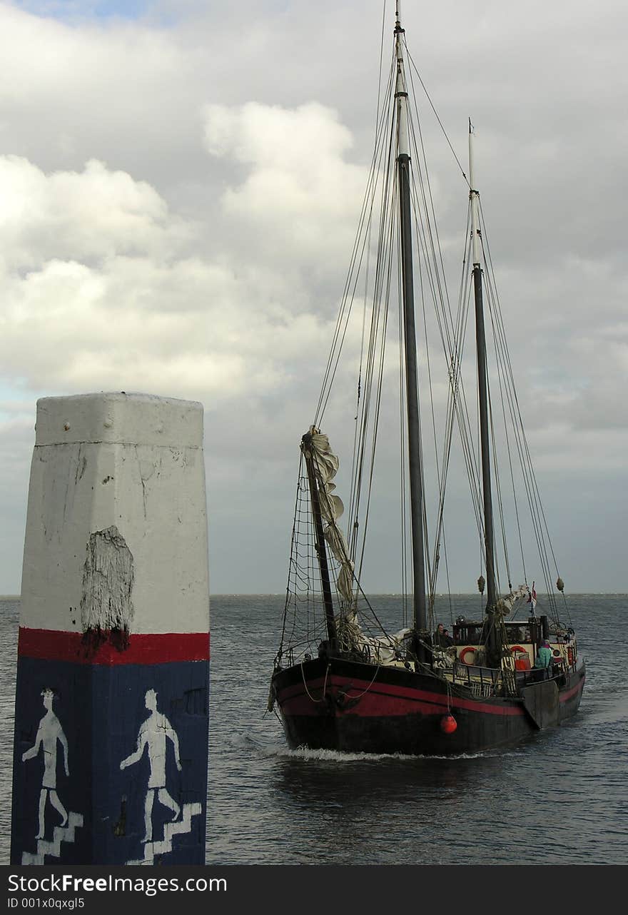 Old dutch sailship. Old dutch sailship