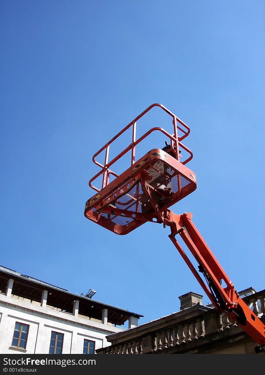 This is a crane in London's Covent Garden. This is a crane in London's Covent Garden.