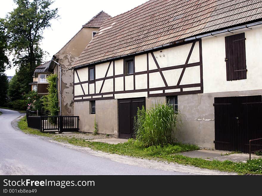 Halftimbered house in germany, saxony