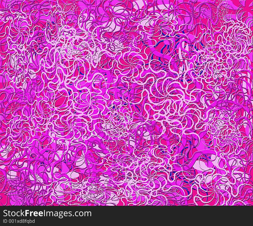 Hot pink background and graphic with swirls and lines. Hot pink background and graphic with swirls and lines.