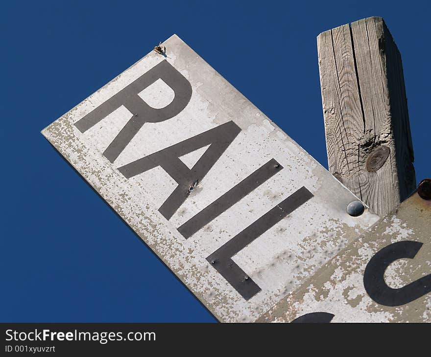 Close-up of Old Railroad Crossbucks