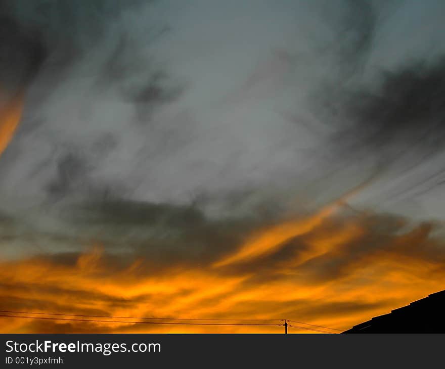 Cloudy sunset. Cloudy sunset