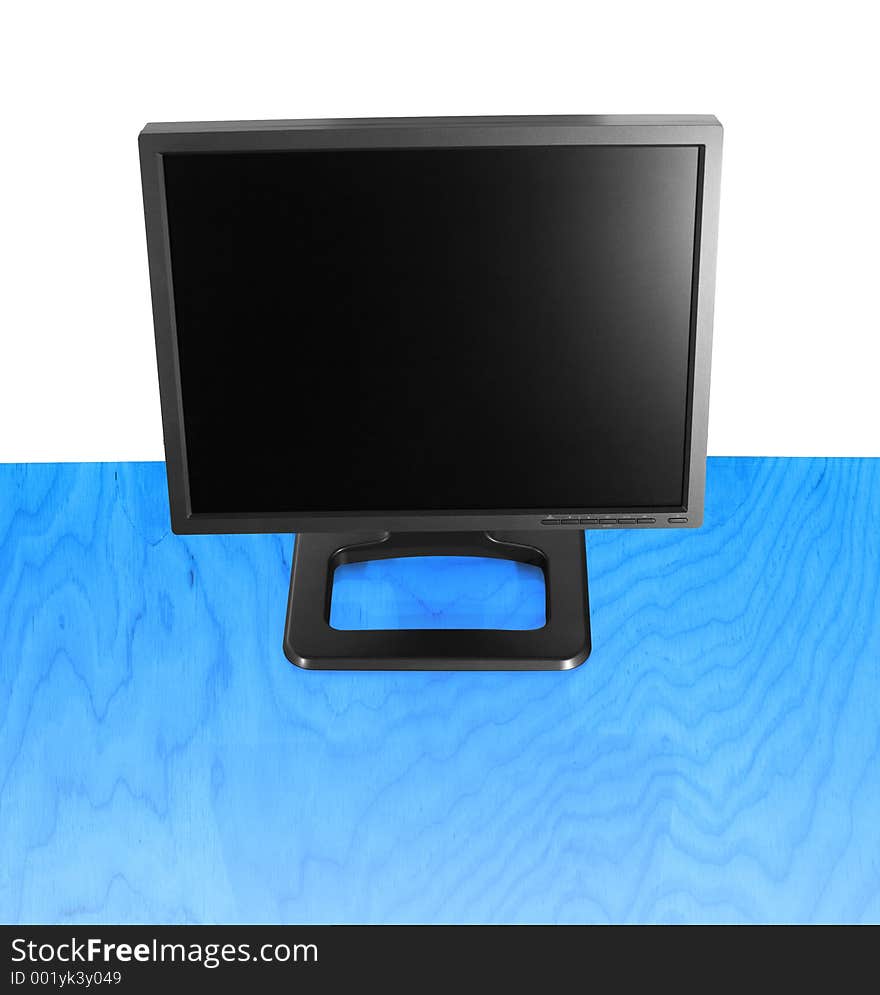 View of flat monitor. View of flat monitor