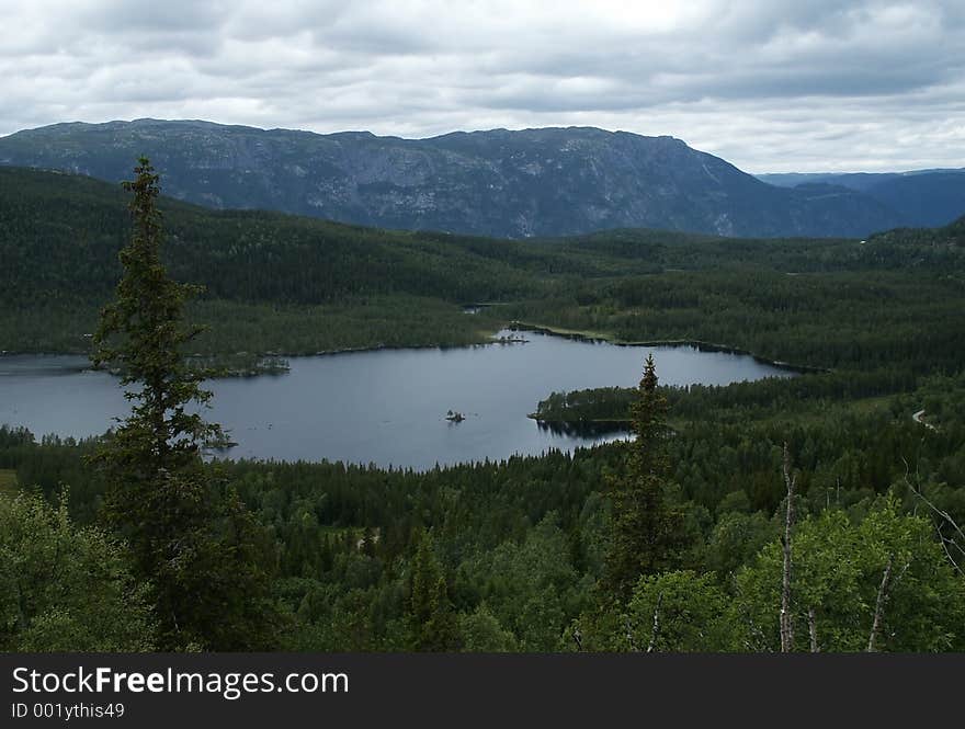 Northern mountain lake