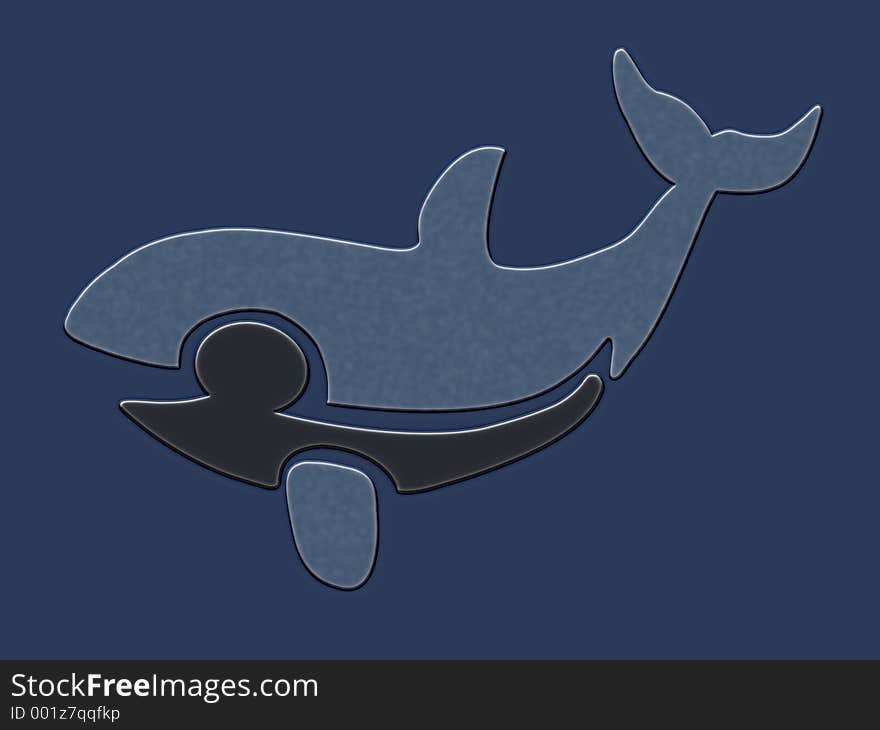 abstract illustration of a Whale