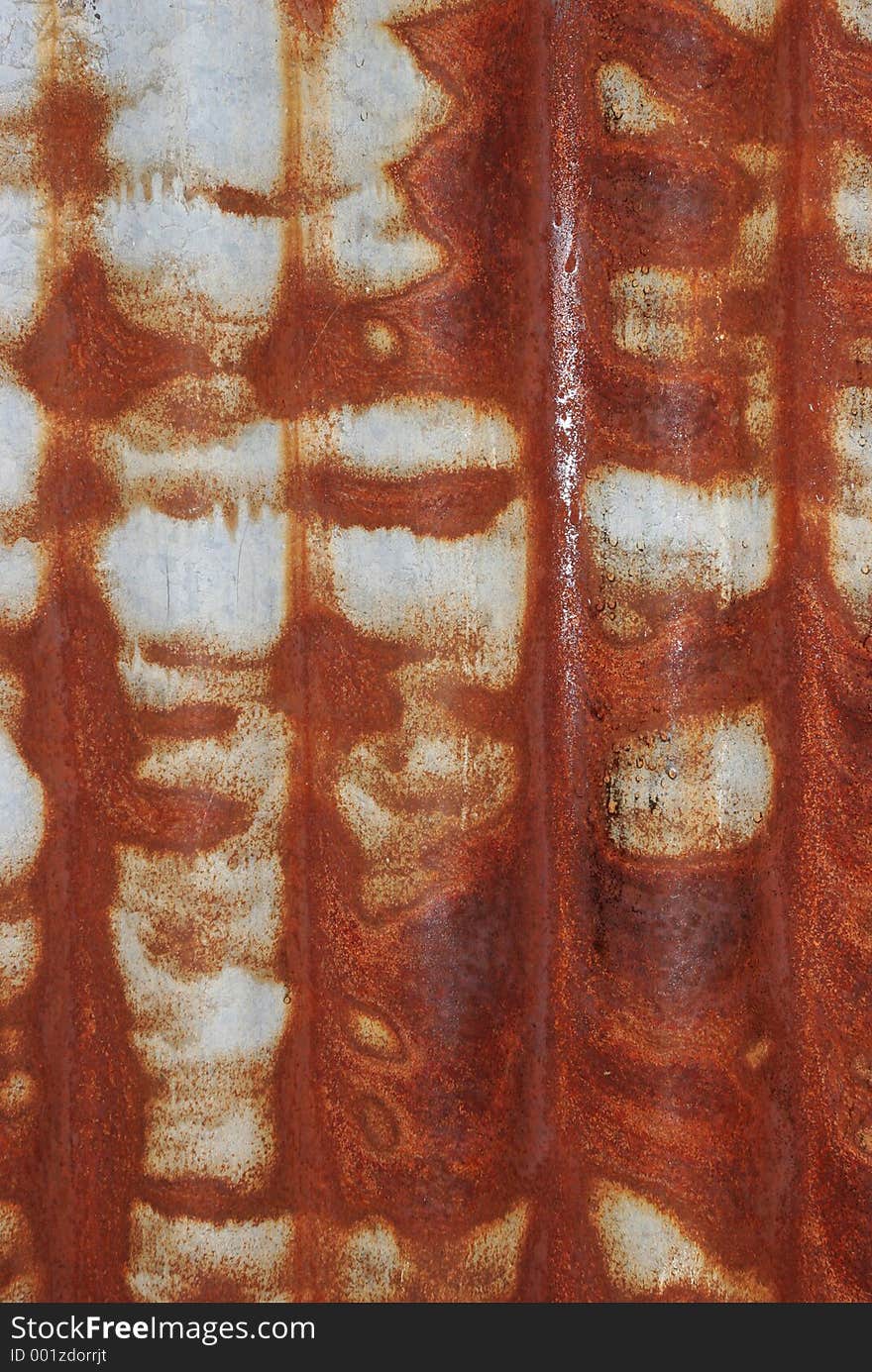 Rusted old corrugated iron