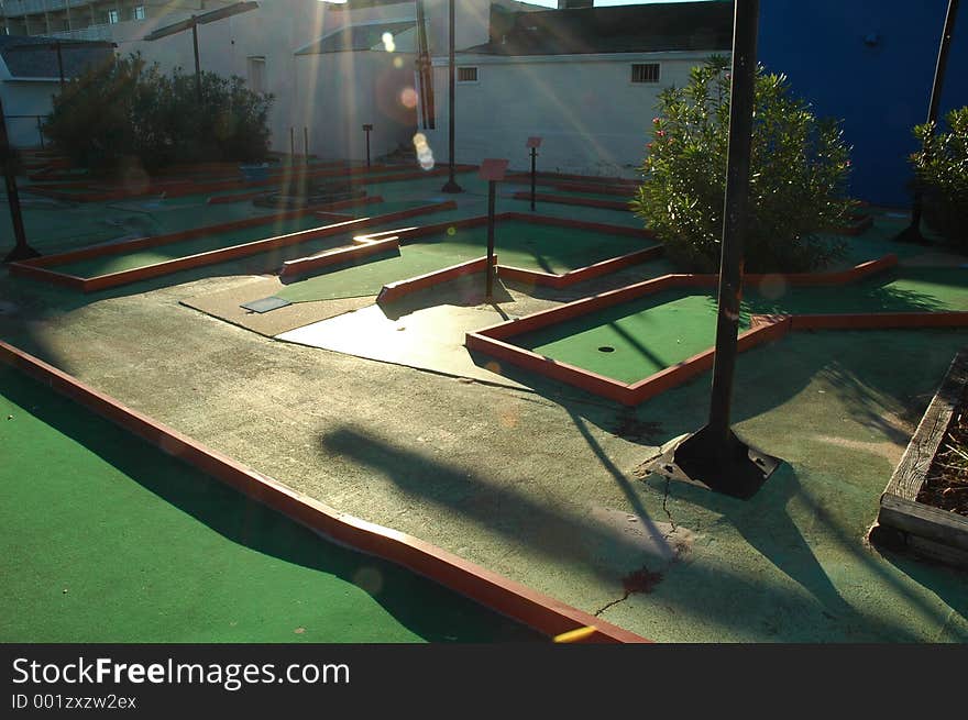 Miniature golf course. Miniature golf course