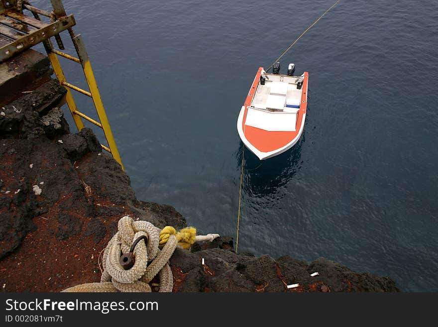 Orange Boat Waiting