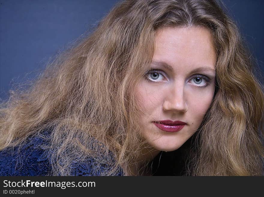 Attractive young woman with beautiful hair