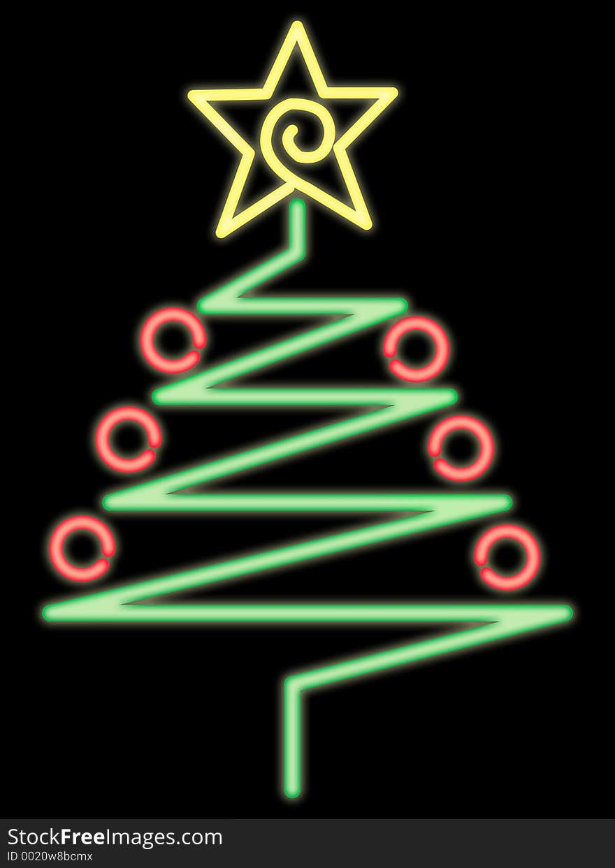 Neon Christmas Tree