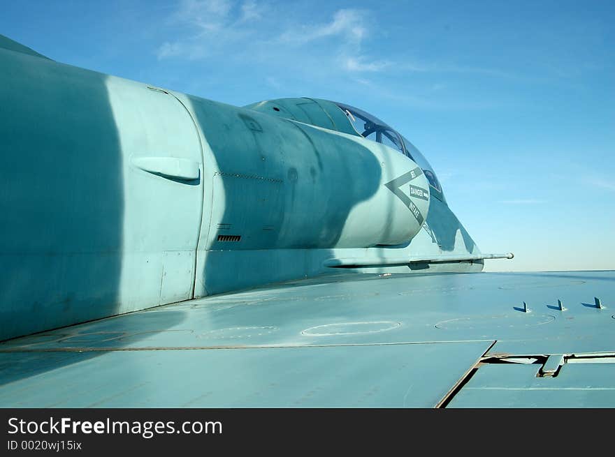 A military jet in action. A military jet in action