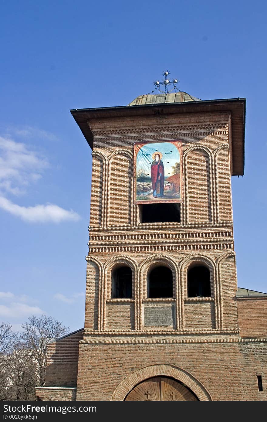 Church on blue sky