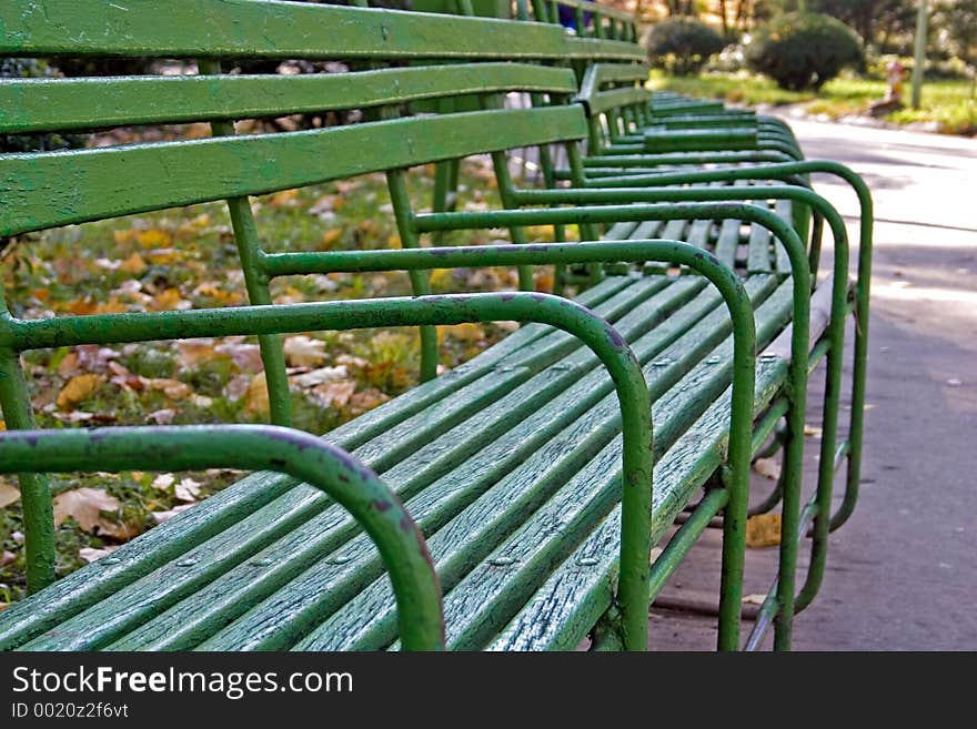 Empty benches