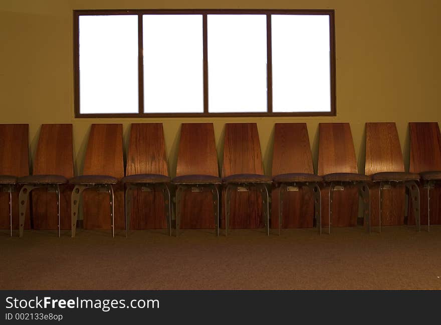 Chairs in a row