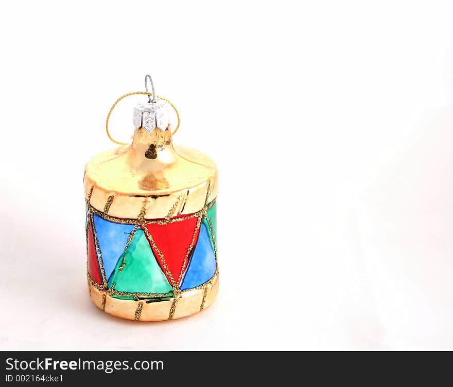 Christmas drum ornament