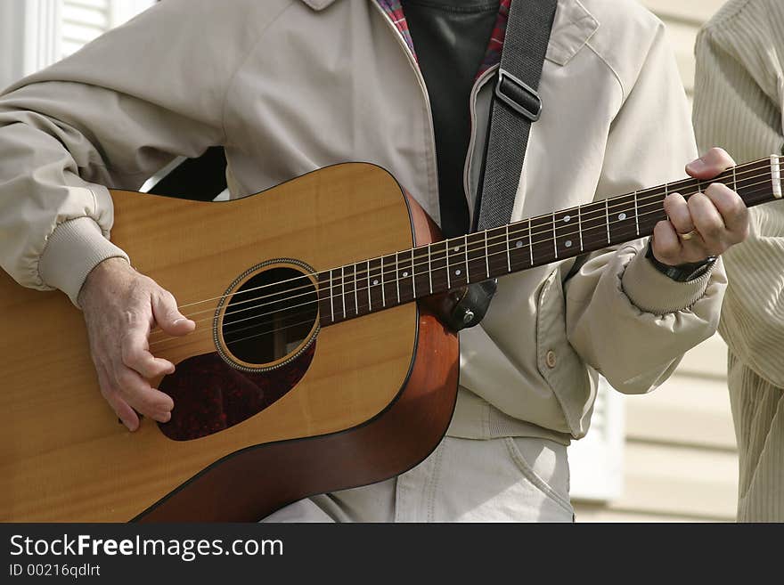 Musician with guitar. Musician with guitar