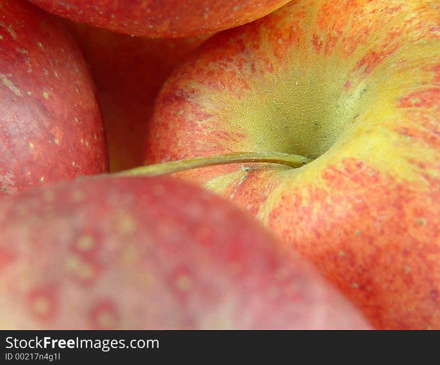 Near view of apples. Near view of apples