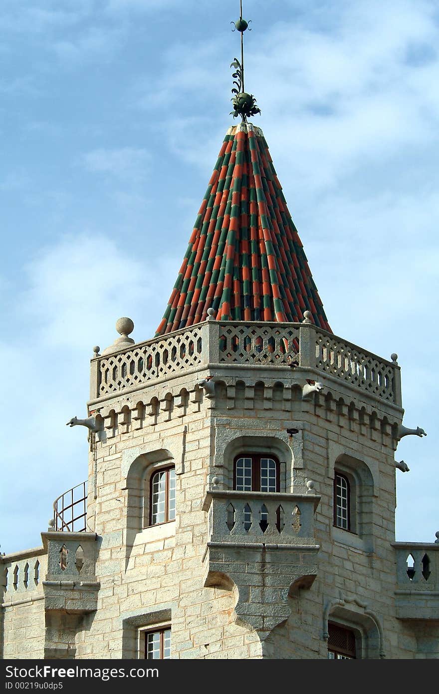 Castle tower and sky