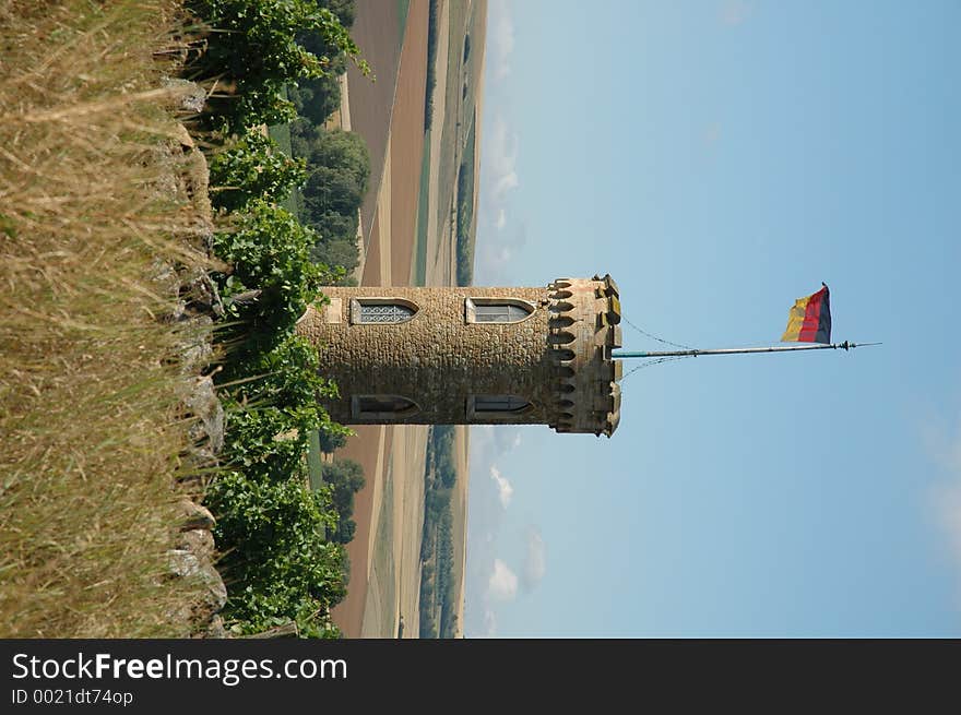 Stone tower in Weinheim, Germany.