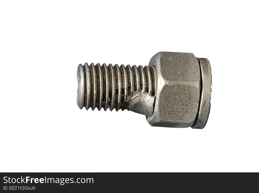 Bolt with clipping path on white background