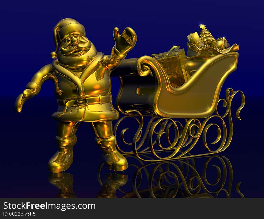 Solid Gold Santa