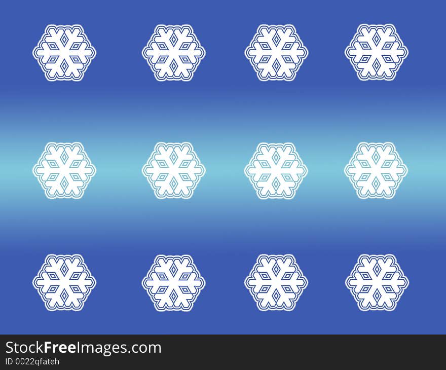 Patterned snow flakes