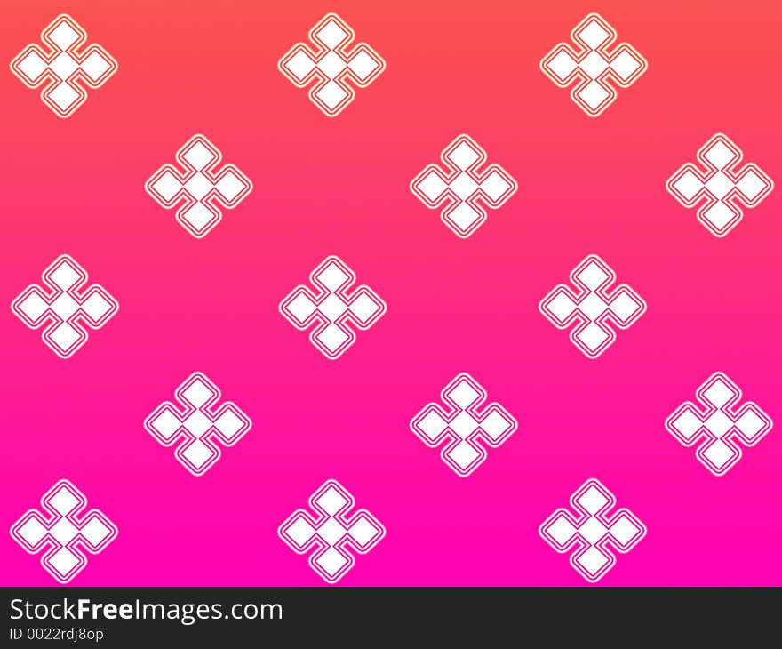 Diamond pattern on red and pink gradient colors