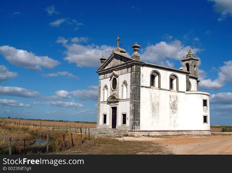 Chapel in field