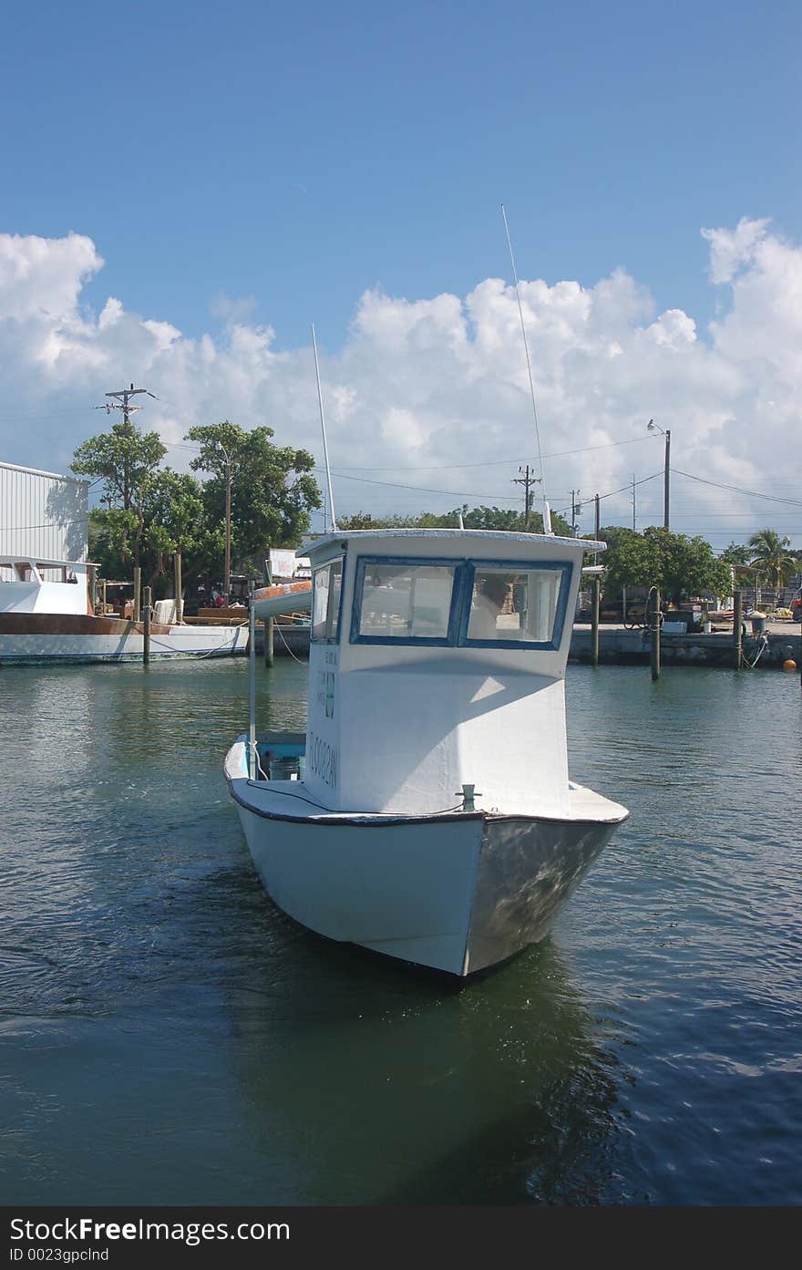 Fishing boat on water