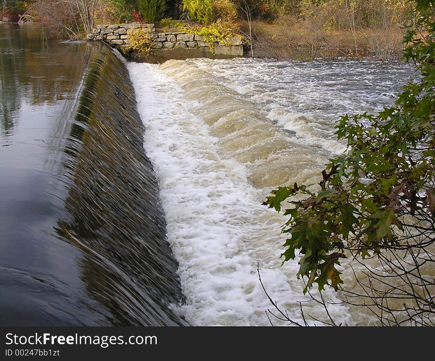 Rushing water from heavy rains. Rushing water from heavy rains.