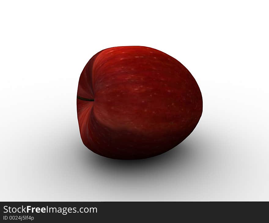 A global illumination red apple