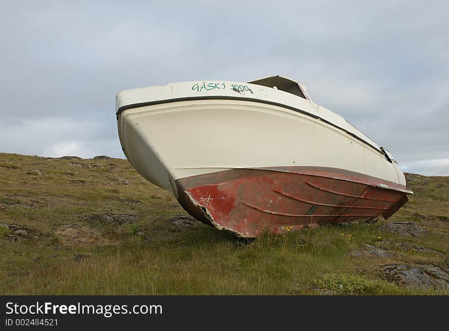 Boat in Stykkisolmur, Snaefellsnes peninsula, Iceland